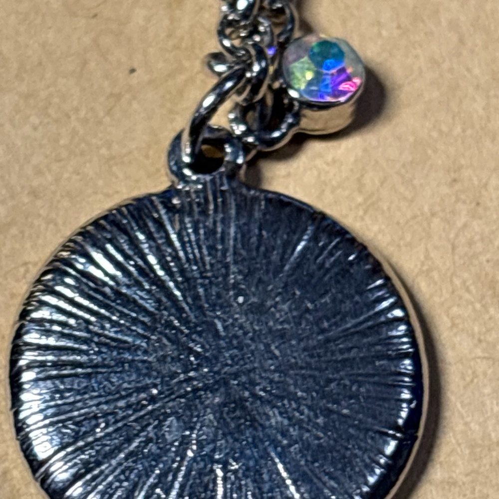 Silver Initial 'M' Pendant Necklace - Picture 4 of 5